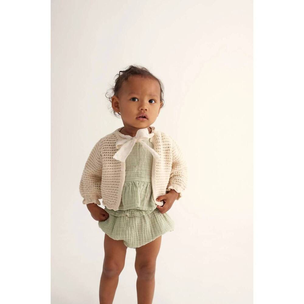 NEW COZMO girls' soft gauze baby bloomers in tender green